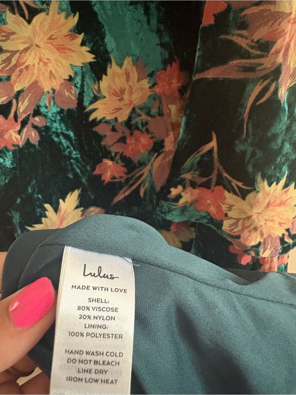 Lulus Real Allure Emerald Floral Burnout Velvet Strapless Maxi Dress Size XL NWT - Picture 8 of 8